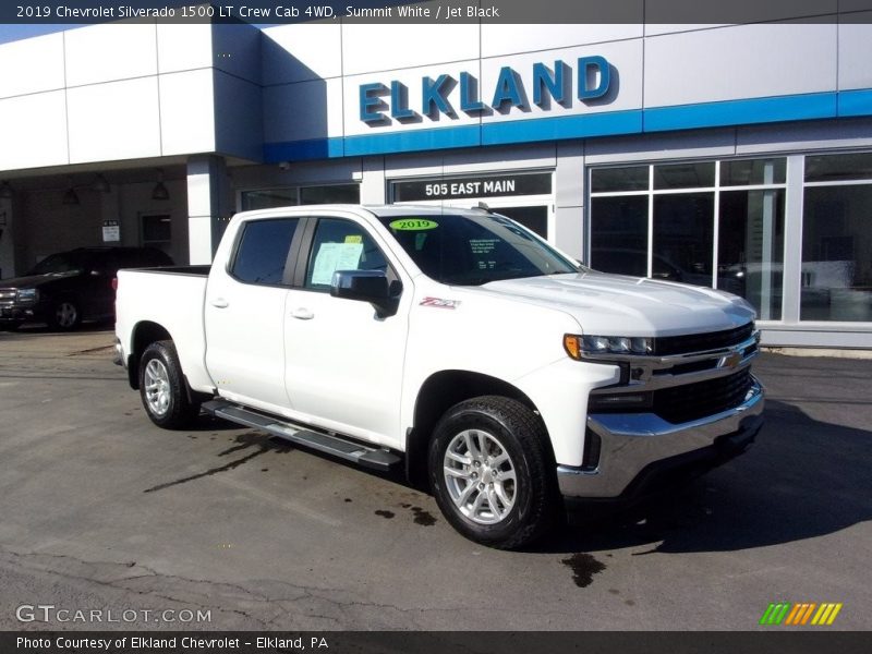 Summit White / Jet Black 2019 Chevrolet Silverado 1500 LT Crew Cab 4WD