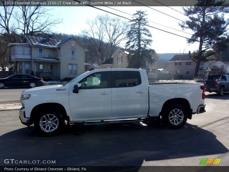 Summit White / Jet Black 2019 Chevrolet Silverado 1500 LT Crew Cab 4WD