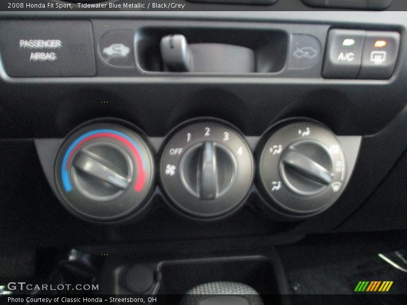 Tidewater Blue Metallic / Black/Grey 2008 Honda Fit Sport