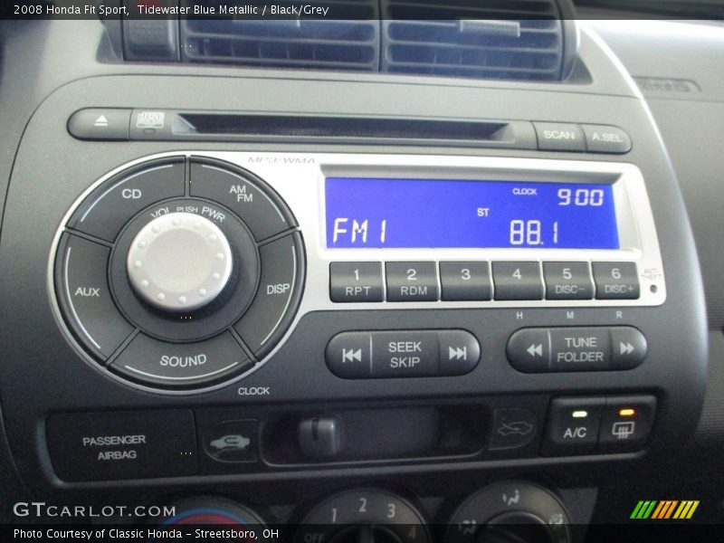 Tidewater Blue Metallic / Black/Grey 2008 Honda Fit Sport