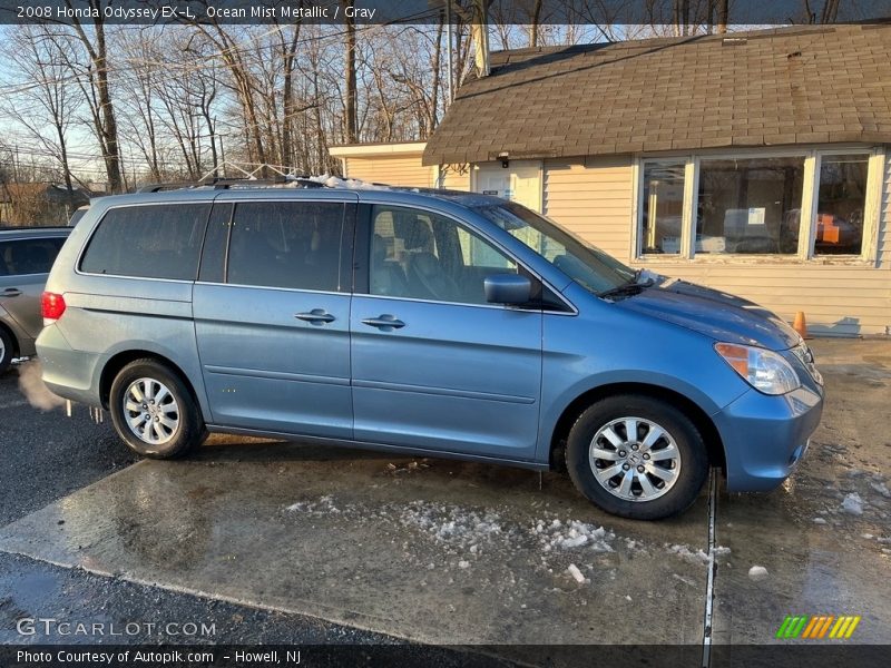 Ocean Mist Metallic / Gray 2008 Honda Odyssey EX-L