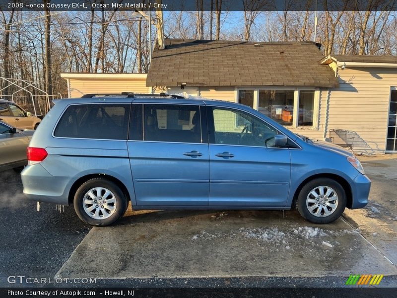 Ocean Mist Metallic / Gray 2008 Honda Odyssey EX-L