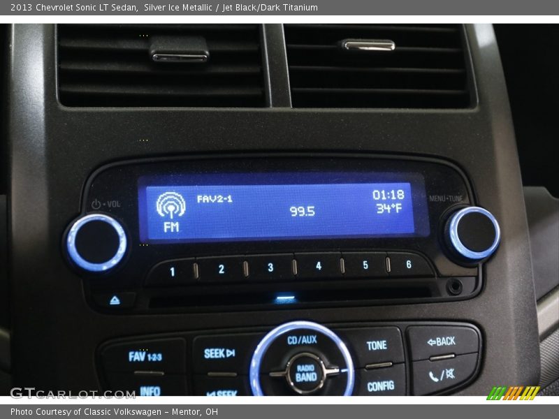 Silver Ice Metallic / Jet Black/Dark Titanium 2013 Chevrolet Sonic LT Sedan