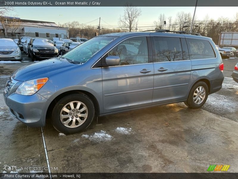 Ocean Mist Metallic / Gray 2008 Honda Odyssey EX-L