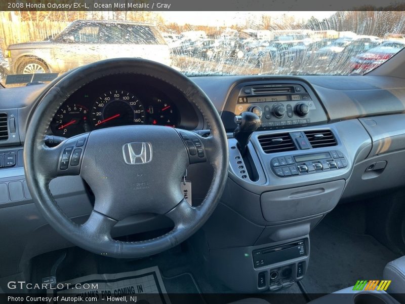 Ocean Mist Metallic / Gray 2008 Honda Odyssey EX-L