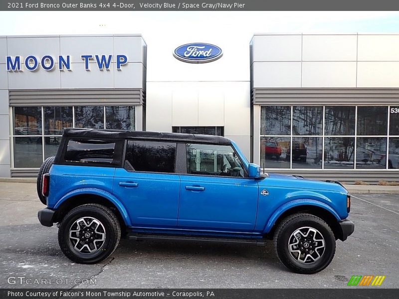 Velocity Blue / Space Gray/Navy Pier 2021 Ford Bronco Outer Banks 4x4 4-Door
