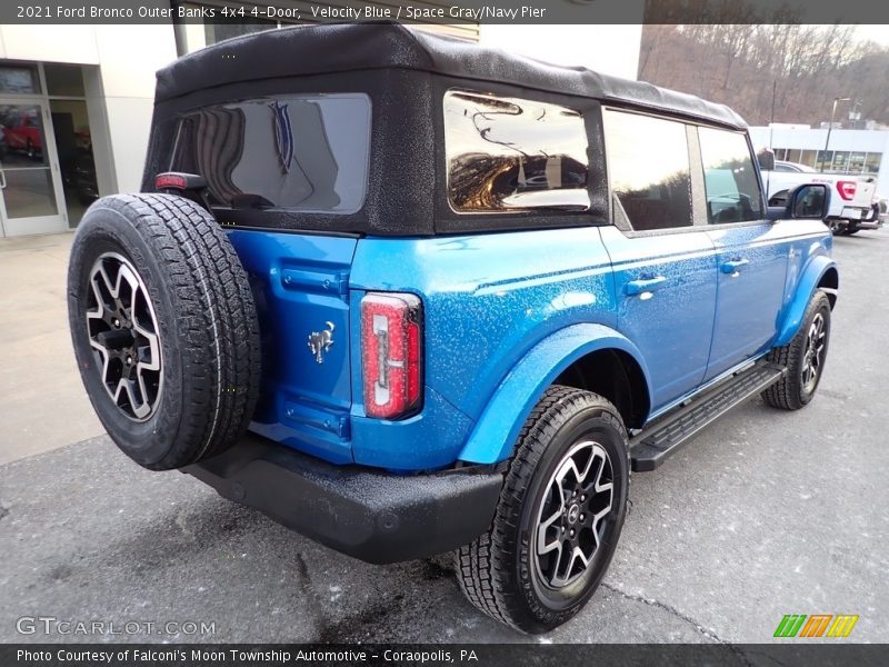 Velocity Blue / Space Gray/Navy Pier 2021 Ford Bronco Outer Banks 4x4 4-Door