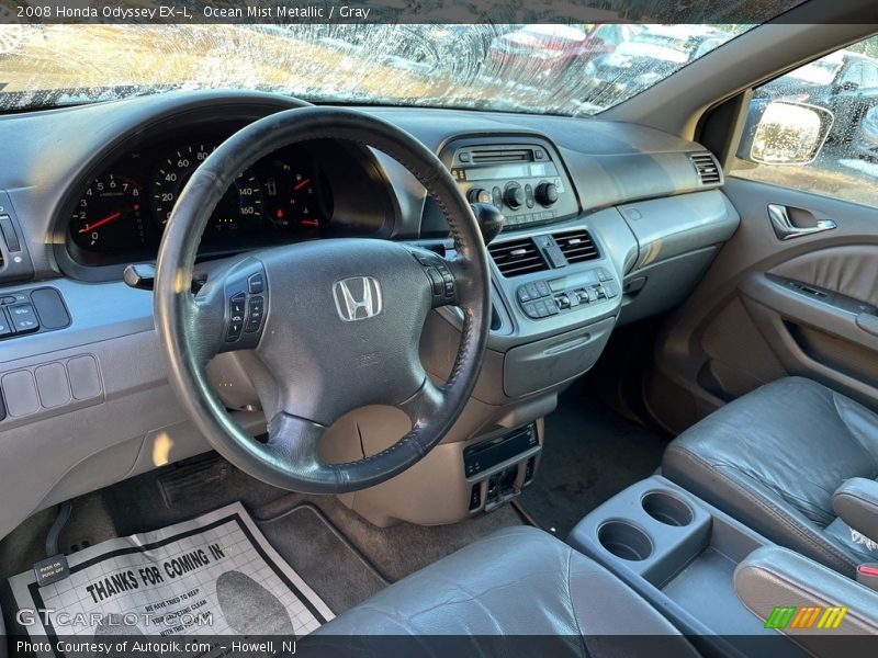 Ocean Mist Metallic / Gray 2008 Honda Odyssey EX-L