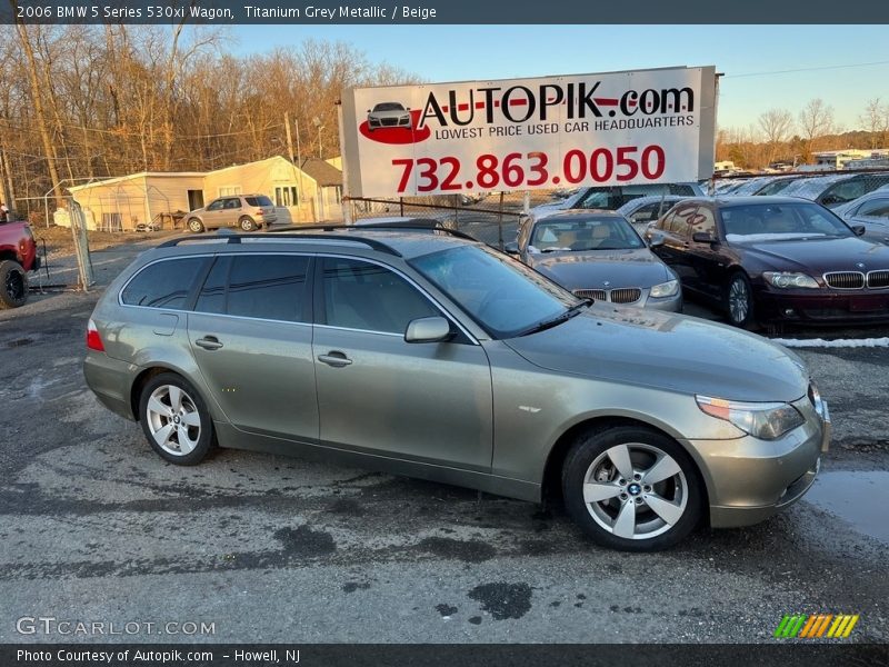 Titanium Grey Metallic / Beige 2006 BMW 5 Series 530xi Wagon