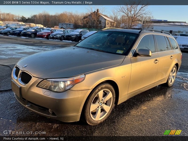 Titanium Grey Metallic / Beige 2006 BMW 5 Series 530xi Wagon