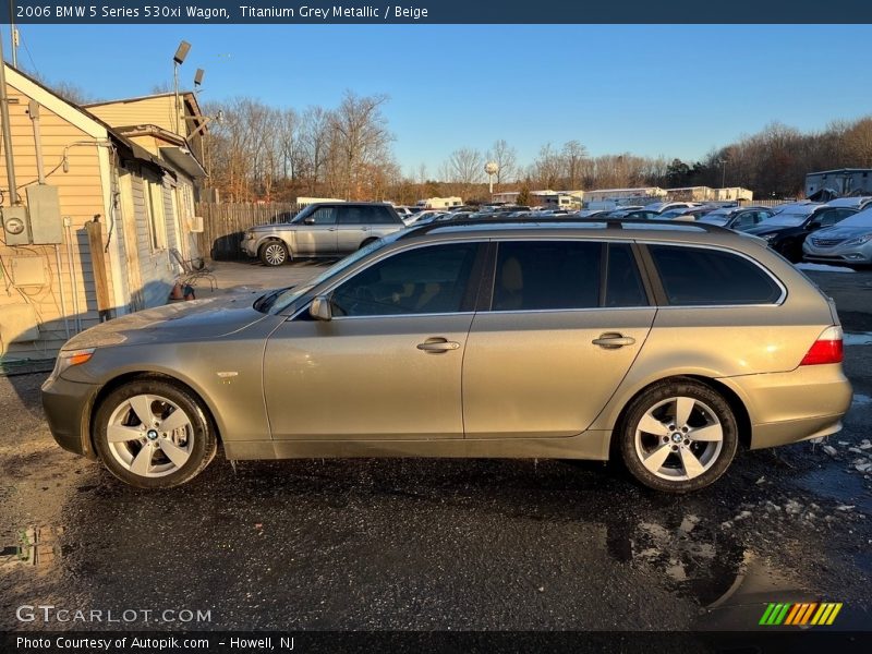 Titanium Grey Metallic / Beige 2006 BMW 5 Series 530xi Wagon