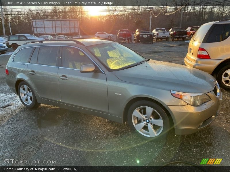 Titanium Grey Metallic / Beige 2006 BMW 5 Series 530xi Wagon