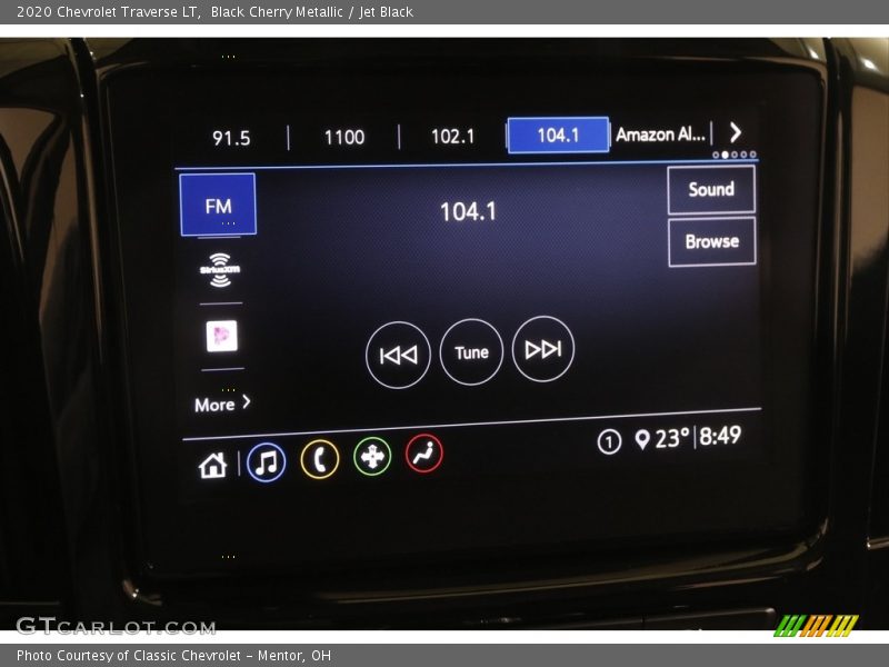 Black Cherry Metallic / Jet Black 2020 Chevrolet Traverse LT