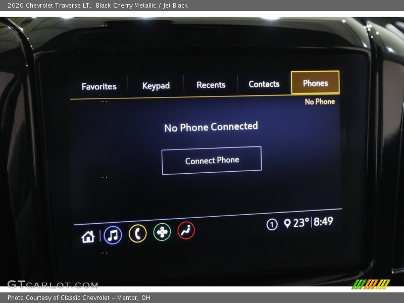 Black Cherry Metallic / Jet Black 2020 Chevrolet Traverse LT