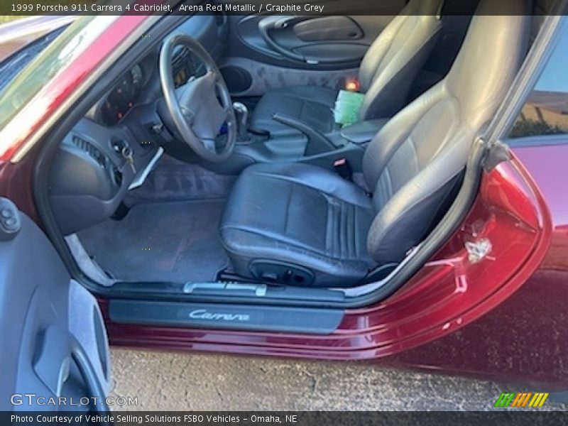 Arena Red Metallic / Graphite Grey 1999 Porsche 911 Carrera 4 Cabriolet