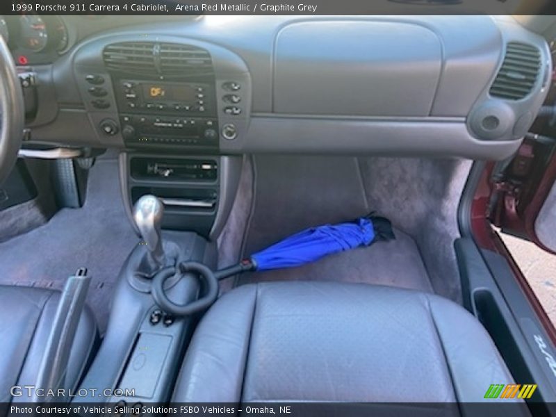 Arena Red Metallic / Graphite Grey 1999 Porsche 911 Carrera 4 Cabriolet
