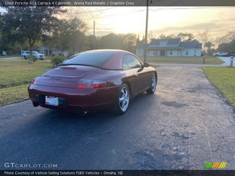 Arena Red Metallic / Graphite Grey 1999 Porsche 911 Carrera 4 Cabriolet