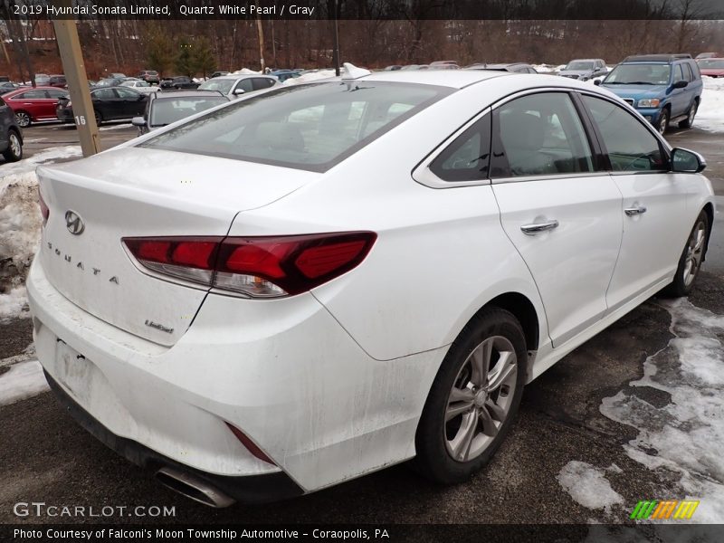 Quartz White Pearl / Gray 2019 Hyundai Sonata Limited