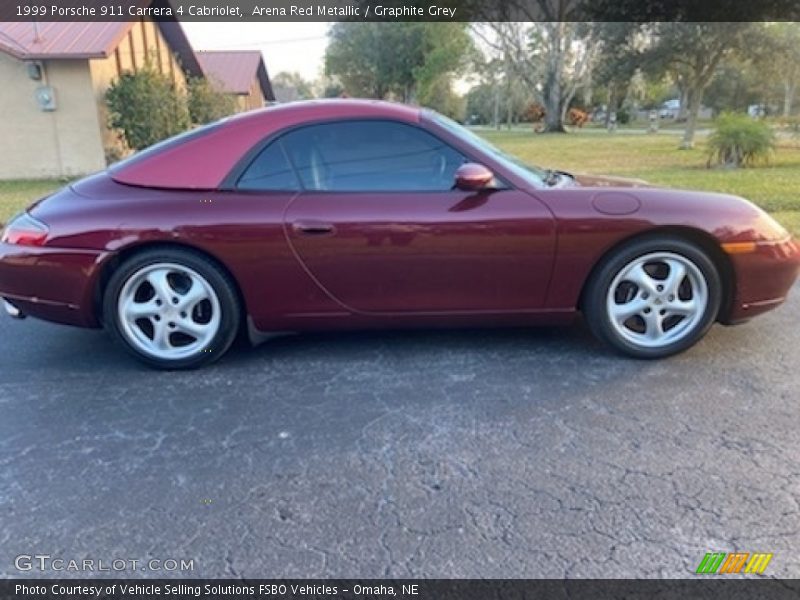 Arena Red Metallic / Graphite Grey 1999 Porsche 911 Carrera 4 Cabriolet
