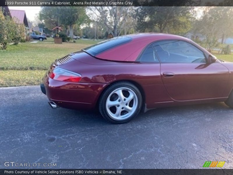 Arena Red Metallic / Graphite Grey 1999 Porsche 911 Carrera 4 Cabriolet