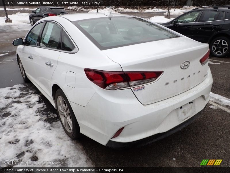 Quartz White Pearl / Gray 2019 Hyundai Sonata Limited
