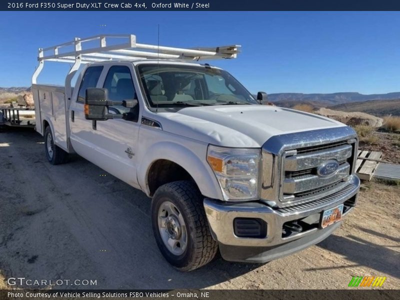 Oxford White / Steel 2016 Ford F350 Super Duty XLT Crew Cab 4x4