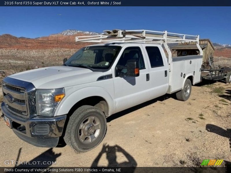 Oxford White / Steel 2016 Ford F350 Super Duty XLT Crew Cab 4x4