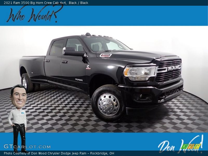 Black / Black 2021 Ram 3500 Big Horn Crew Cab 4x4