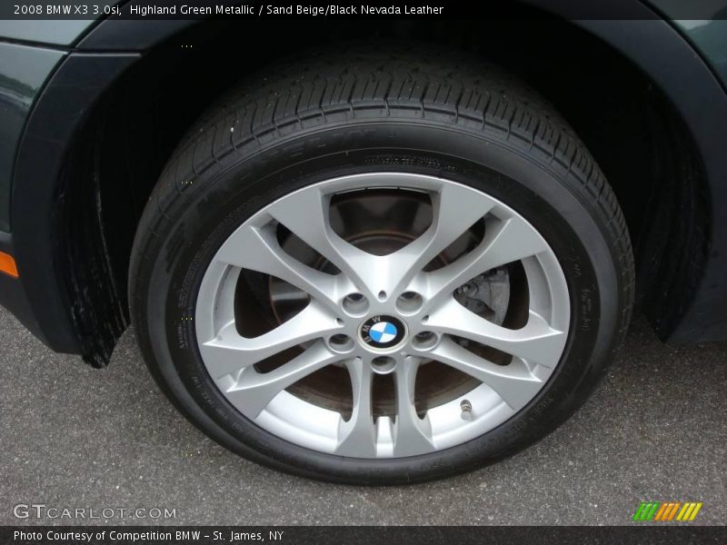 Highland Green Metallic / Sand Beige/Black Nevada Leather 2008 BMW X3 3.0si