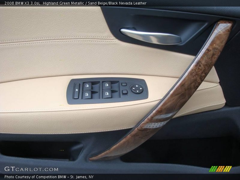 Highland Green Metallic / Sand Beige/Black Nevada Leather 2008 BMW X3 3.0si