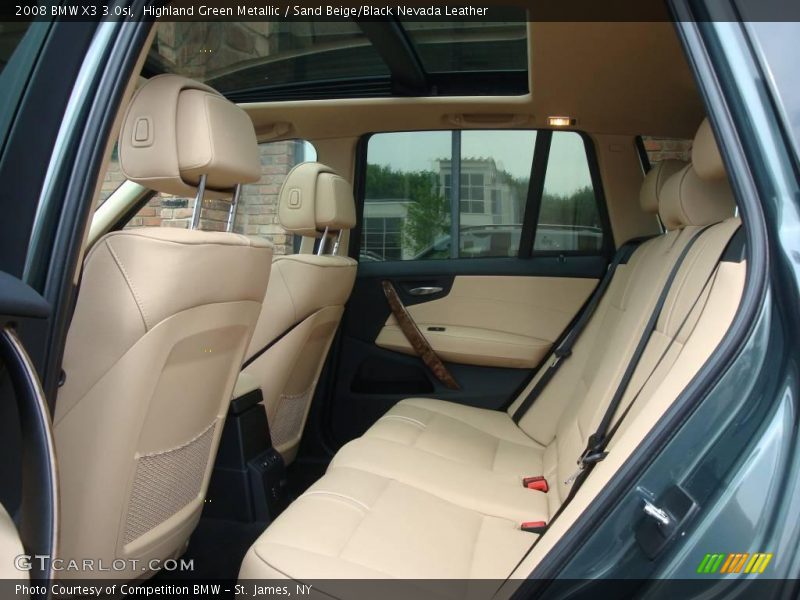 Highland Green Metallic / Sand Beige/Black Nevada Leather 2008 BMW X3 3.0si