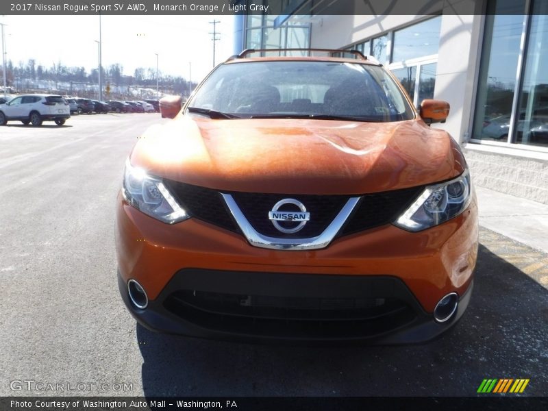 Monarch Orange / Light Gray 2017 Nissan Rogue Sport SV AWD