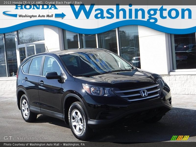 Crystal Black Pearl / Black 2013 Honda CR-V LX AWD