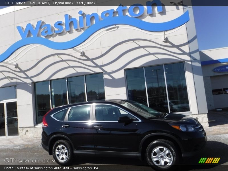 Crystal Black Pearl / Black 2013 Honda CR-V LX AWD