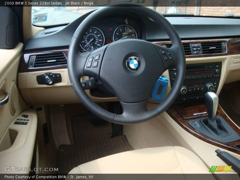 Jet Black / Beige 2009 BMW 3 Series 328xi Sedan