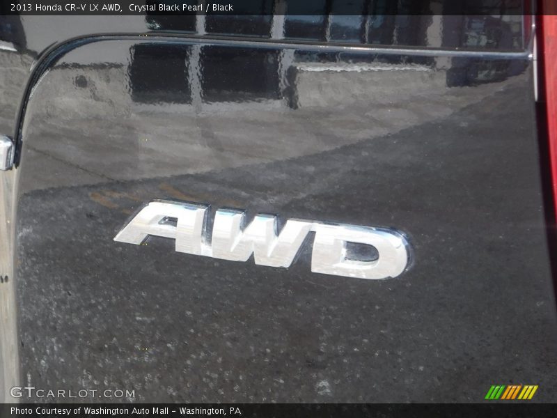 Crystal Black Pearl / Black 2013 Honda CR-V LX AWD
