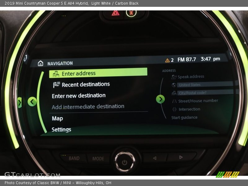 Light White / Carbon Black 2019 Mini Countryman Cooper S E All4 Hybrid