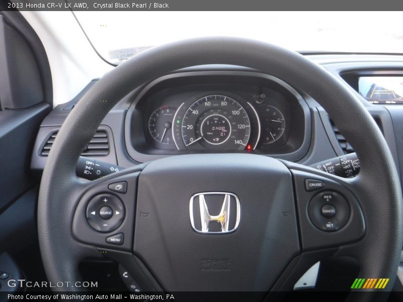 Crystal Black Pearl / Black 2013 Honda CR-V LX AWD