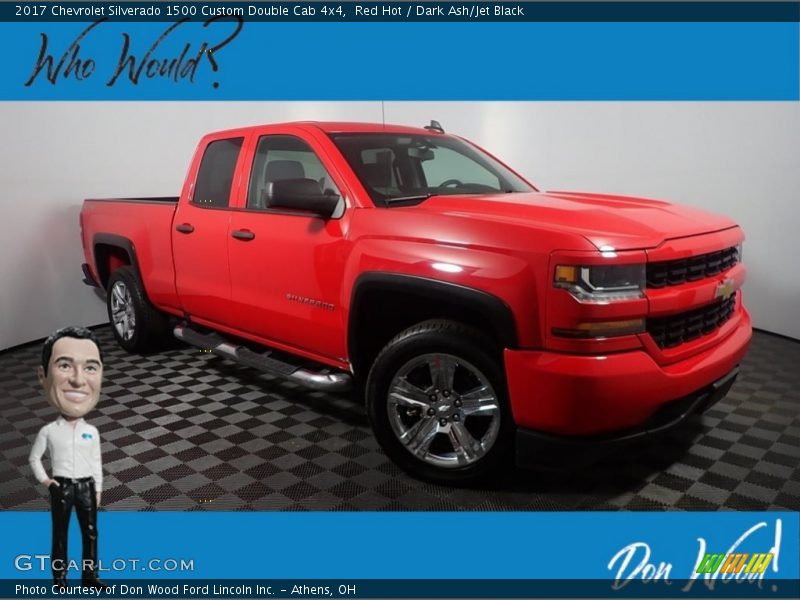 Red Hot / Dark Ash/Jet Black 2017 Chevrolet Silverado 1500 Custom Double Cab 4x4