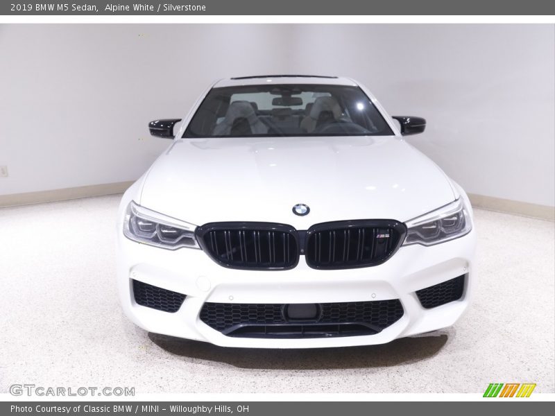 Alpine White / Silverstone 2019 BMW M5 Sedan