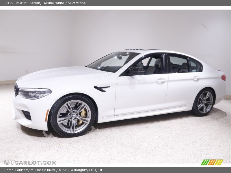 Alpine White / Silverstone 2019 BMW M5 Sedan