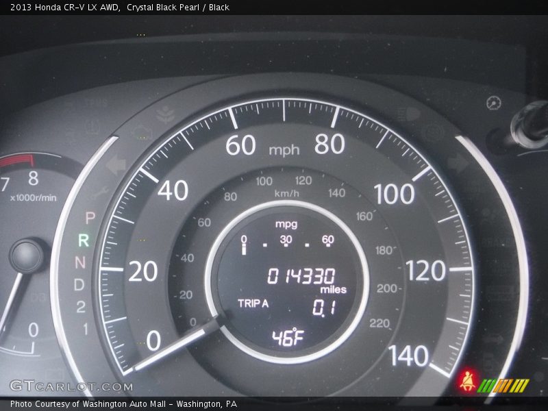 Crystal Black Pearl / Black 2013 Honda CR-V LX AWD