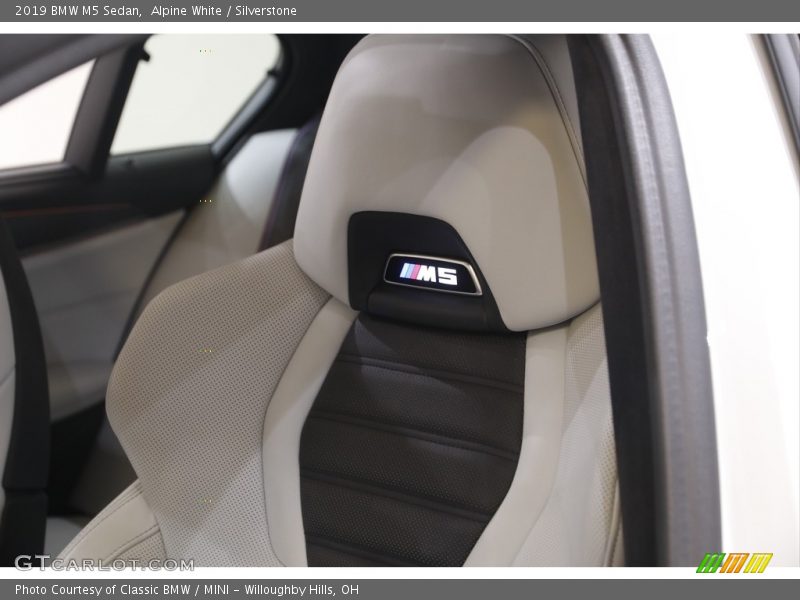 Alpine White / Silverstone 2019 BMW M5 Sedan