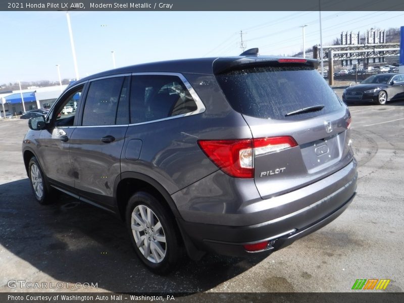 Modern Steel Metallic / Gray 2021 Honda Pilot LX AWD
