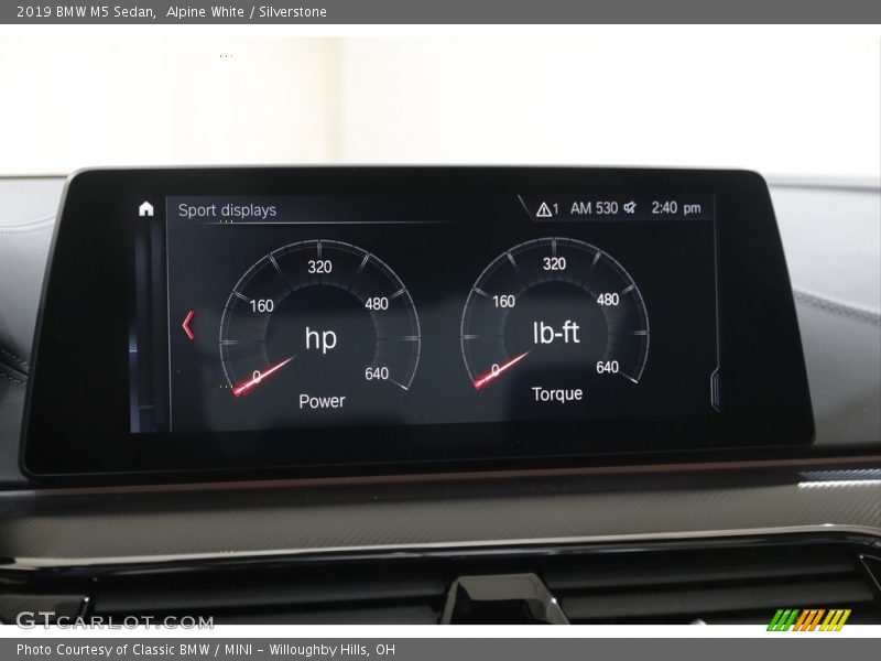 Alpine White / Silverstone 2019 BMW M5 Sedan