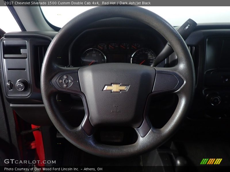 Red Hot / Dark Ash/Jet Black 2017 Chevrolet Silverado 1500 Custom Double Cab 4x4