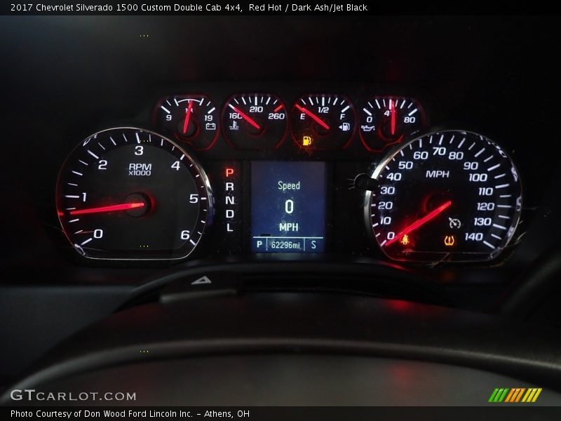 Red Hot / Dark Ash/Jet Black 2017 Chevrolet Silverado 1500 Custom Double Cab 4x4