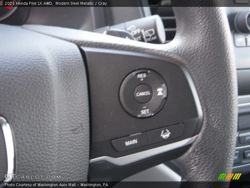 Modern Steel Metallic / Gray 2021 Honda Pilot LX AWD
