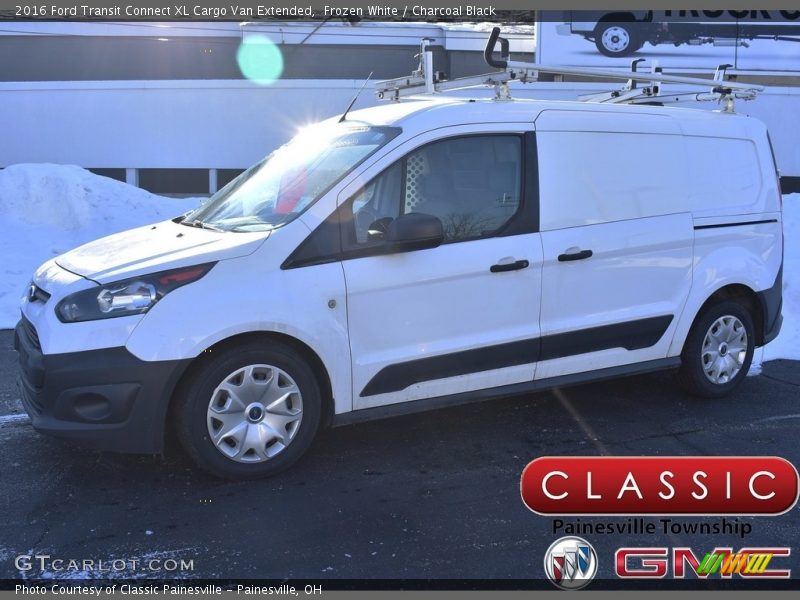 Frozen White / Charcoal Black 2016 Ford Transit Connect XL Cargo Van Extended