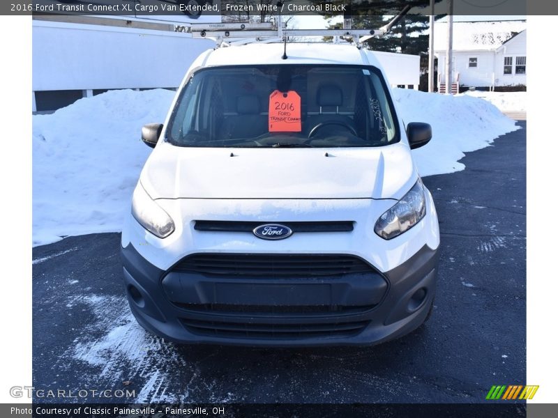 Frozen White / Charcoal Black 2016 Ford Transit Connect XL Cargo Van Extended